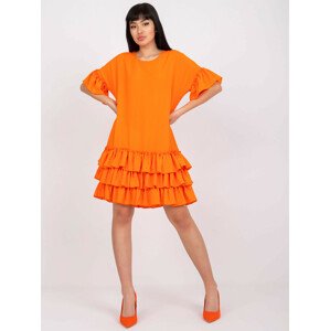 Dámské šaty-CHA-SK-1407-3.58P-oranžové L/XL