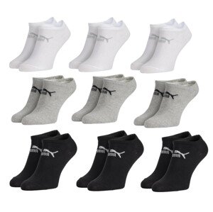Puma 9Pack Ponožky Basic Sneaker Grey/White/Black