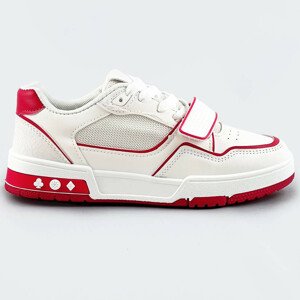 Bílo-červené dámské dvoubarevné tenisky "adidasky" (AD-585) červená XL (42)