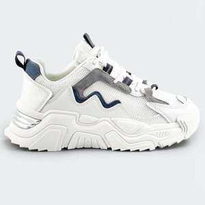 Bílé dámské sportovní boty s vysokou podrážkou (M12) bílá XL (42)
