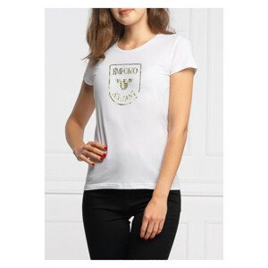 Dámské triko s krátkým rukávem - 164340 2R255 00010 - bílá - Emporio Armani S Bílá