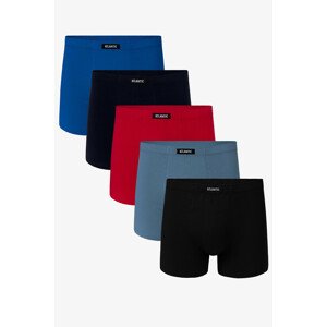 Pánské boxerky 5SMH-002 modrá-granát-červená-denim-černá - Atlantic  S