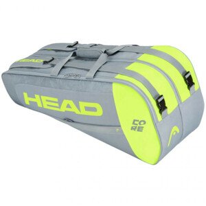 Tenisový bag Head Core 6R Combi v limetkově šedé barvě 283401