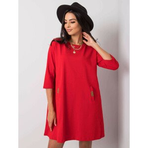 Červené volné šaty L/XL