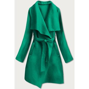 Minimalistický zelený dámský kabát (747ART) zelená jedna velikost
