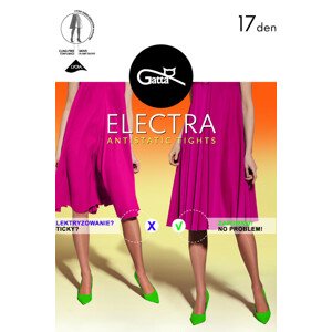 Hladké dámské punčochové kalhoty ELECTRA - 17 DEN (Antistatická lycra) nero 4-L