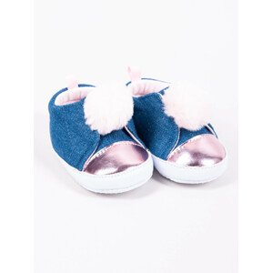 Yoclub Dětské dívčí boty OBO-0181G-1500 Denim 3-9 měsíců
