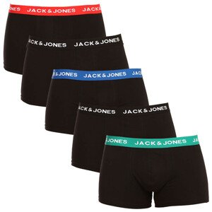5PACK pánské boxerky Jack and Jones černé (12142342 - blue/black) L