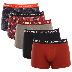 5PACK pánské boxerky Jack and Jones vícebarevné (12192796 - navy blazer) L