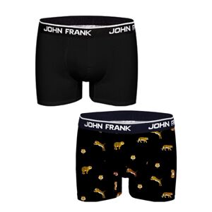 Pánské boxerky John Frank JF2BTORA05 2 pack Černá L