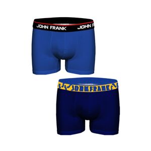 Pánské boxerky John Frank JF2BHYPE04 2 pack Modrá L