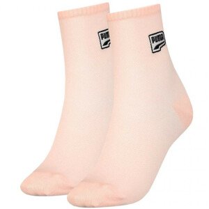 Dámské ponožky Mesh Short Sock 2Pack 935472 04 broskvová - Puma  35-38