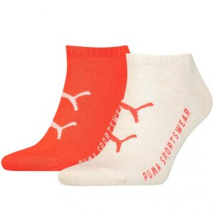 Unisex ponožky Cat Logo Sneaker 2Pack 935467 02 bílo-oranžová - Puma  43-46