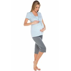 Dámské těhotenské a kojící pyžamo Felicita - Italian Fashion M modrošedá