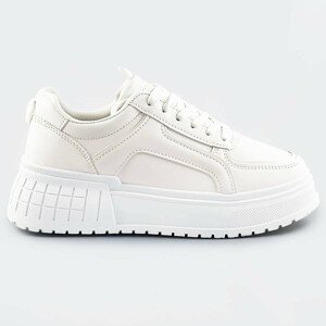 Bílé dámské tenisky sneakers s vysokou podrážkou (AD-570) bílá XL (42)