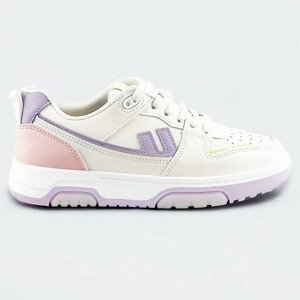 Bílo-fialové dámské sportovní boty (AD-555) Růžová XL (42)