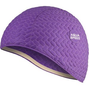 AQUA SPEED Plavecká čepice pro dlouhé vlasy Bombastic Tic-Tac Violet OS