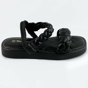 Černé sandály se zapletenými pásky (AF-250) černá XL (42)