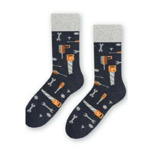 Pánské ponožky - rodinná kolekce 084 MELANŽOVĚ ŠEDÁ 41-43