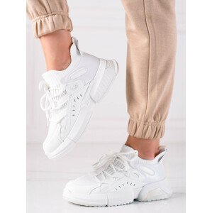 Pohodlné bílé  tenisky dámské bez podpatku 40