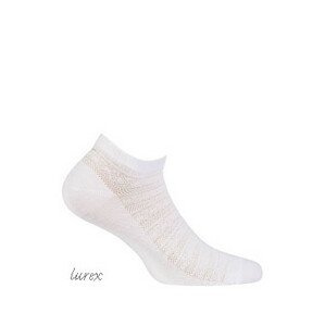 Dámské ažurové ponožky Wola W81.76P Lurex 36-41 BLACKGOL 39-41