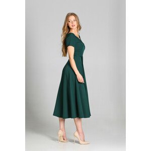 Dámské šaty SUK181 - Lanti 38/M tmavě zelená