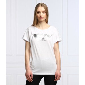 Dámské triko s krátkým rukávem - 164340 2R255 000110 - bílá - Emporio Armani M bílá-potisk