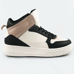 Bílo-černé kotníkové dámské tenisky sneakers (WH2122) bílá XL (42)