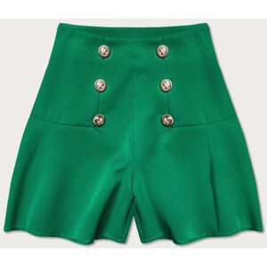 Elegantní zelené šortky s vysokým střihem (10101) zelená M (38)