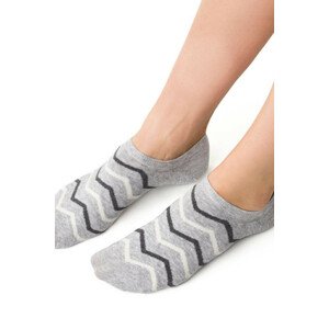 Dámské nízké ponožky 021 MELANŽOVÁ SVĚTLE ŠEDÁ 35-37