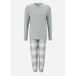 Pánské pyžamo - NM2178E 1N0 - šedá/bílá - Calvin Klein L