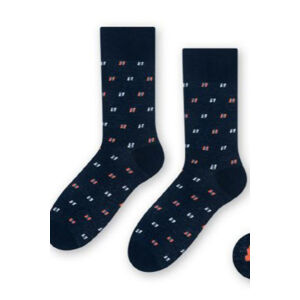 Ponožky k obleku - se vzorem 056 tmavě modrá 39-41