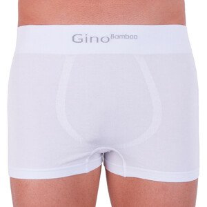 Pánské boxerky Gino bezešvé bambusové bílé (53004) S