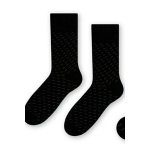 Ponožky k obleku - se vzorem 056 černá 42-44
