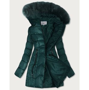 Prošívaná dámská zimní bunda v mořské barvě (C918) L (40)