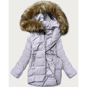Dámská zimní bunda ve vřesové barvě s přírodní péřovou výplní (8071) fialová L (40)