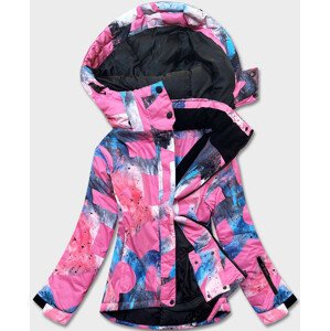 Růžová dámská zimní lyžařská bunda s membránou (W182) růžová XXL (44)