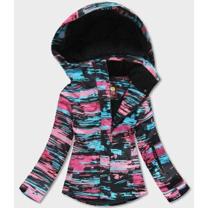 Černo-růžová dámská zimní snowboardová bunda s membránou (W185) růžová XXL (44)