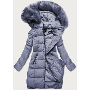 Dámská zimní prošívaná bunda s kapucí ve vřesové barvě (7702) fialová S (36)