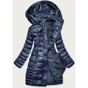 Tmavě modrá lehká dámská prošívaná zimní bunda (Z2780-2) 48