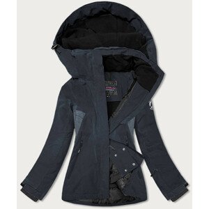 Černá dámská zimní bunda se sněhovým pásem (B2376) černá M (38)
