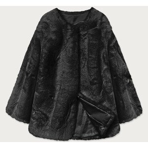 Krátká černá dámská bunda - kožíšek (31148) černá ONE SIZE