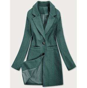 Klasický dámský kabát ve smaragdové barvě (25533) S (36)