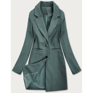 Klasický dámský kabát v šalvějové barvě (25533) XXL (44)