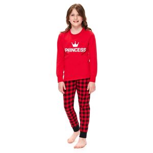 Dívčí pyžamo Princess červené červená 122
