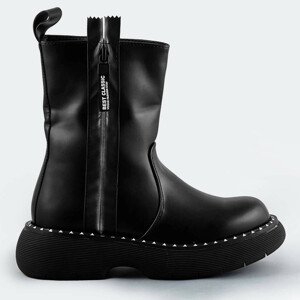 Černé dámské boty nad kotníky (SA6152) černá L (40)