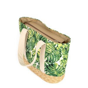 Kabelka Monstera Variegata Ecru-Green Handbag - Art of Polo UNI
