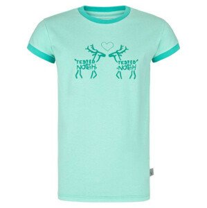 Dívčí bavlněné tričko Avio-jg tyrkysová - Kilpi 146