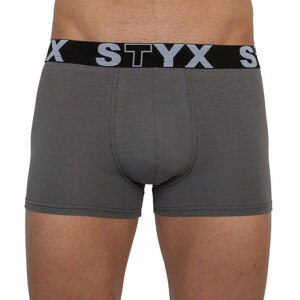 Pánské boxerky Styx sportovní guma tmavě šedé (G1063) S
