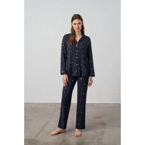 Vamp - Dvoudílné dámské pyžamo – Celeste BLUE L 17063 - Vamp